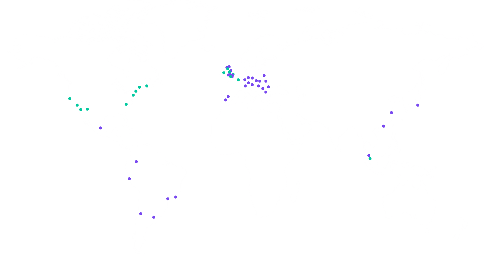 Inizio Evoke and Global Network/Partner locations